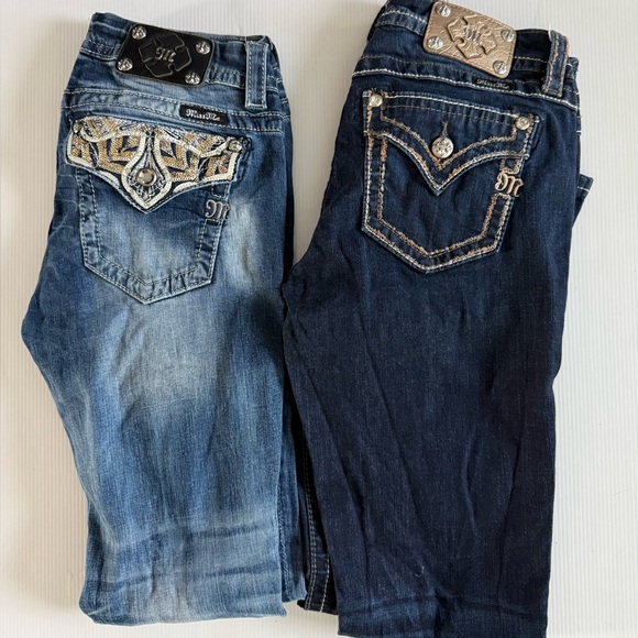 Miss Me Denim - Miss Me Womens Blue Coin Pocket Medium Wash Mid-Rise Skinny Jeans Size 28